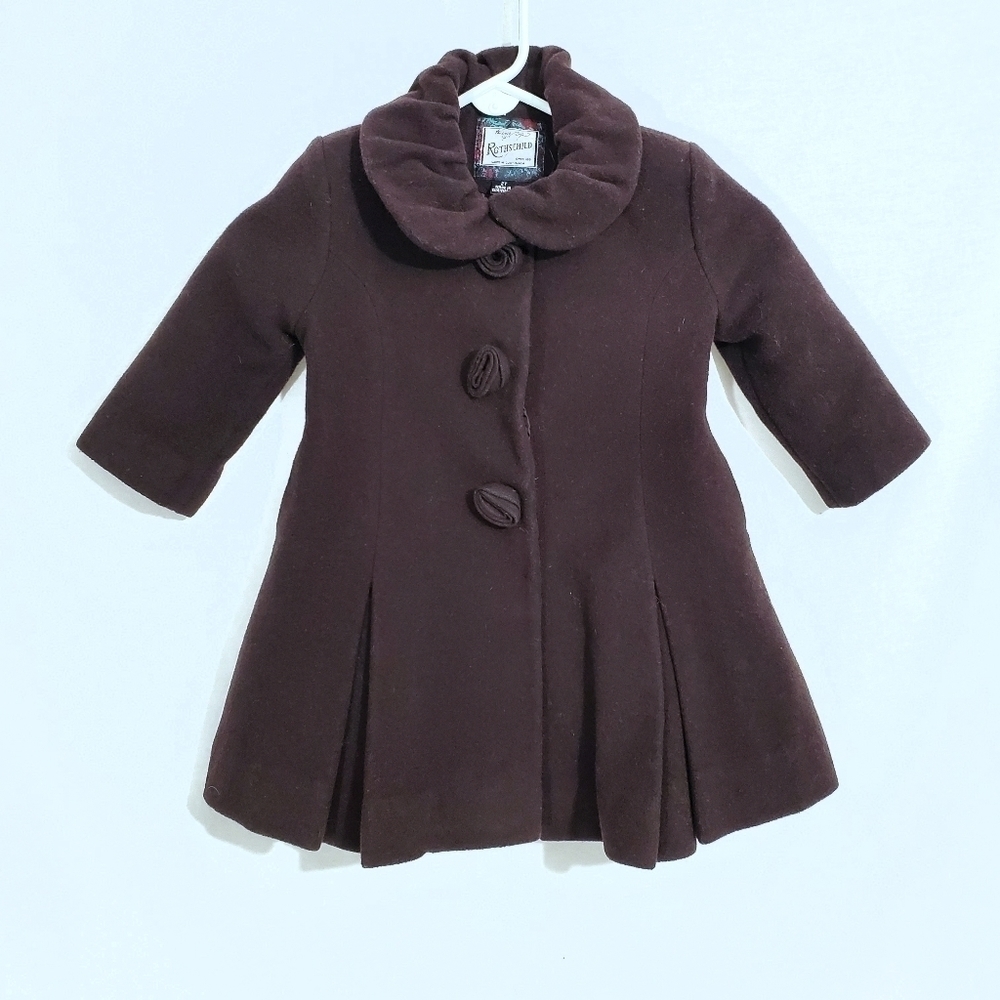Rothschild Vintage Brown Wool Heirloom Pea Coat